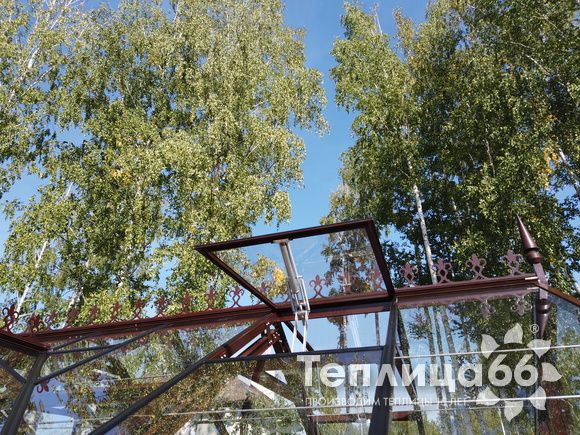 Теплица botanik T с мини-тамбуром под стекло (14 м²)