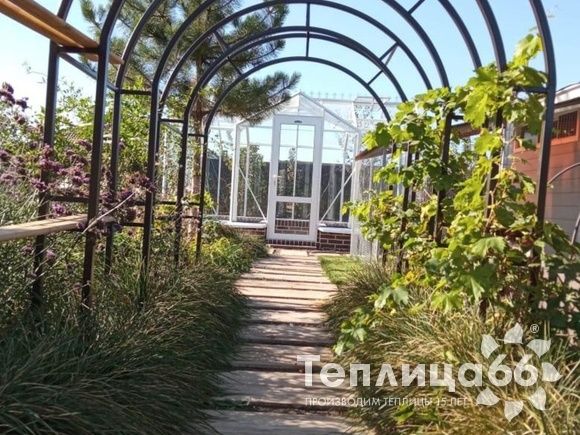 Теплица botanik T с мини-тамбуром под стекло (14 м²)