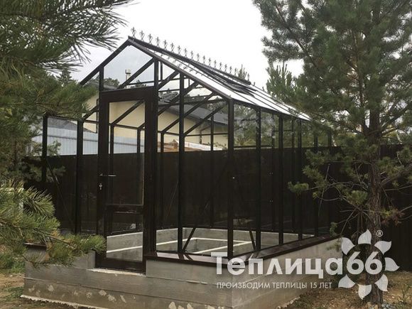 Теплица botanik standard под стекло, ширина 2,8 м