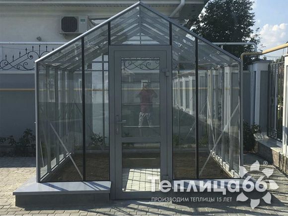 Теплица botanik standard под стекло, ширина 2,8 м
