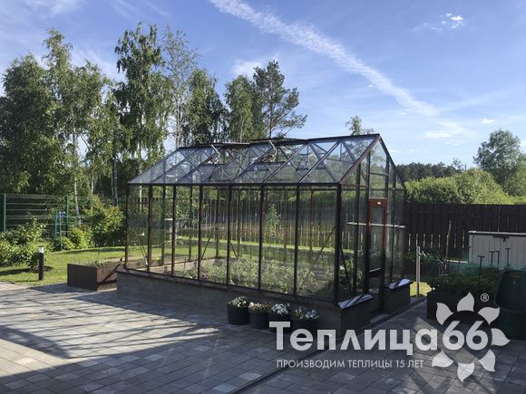 Теплица botanik standard под стекло, ширина 2,8 м