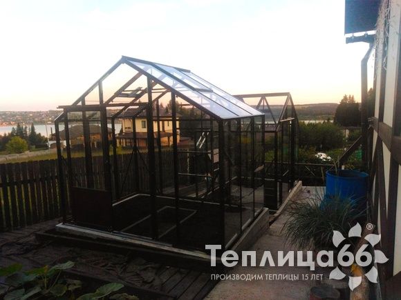 Теплица botanik standard под стекло, ширина 2,8 м