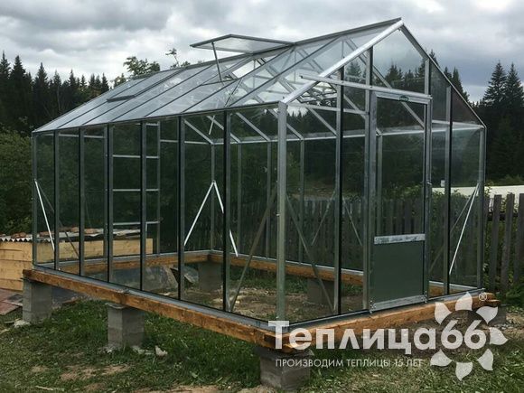 Теплица botanik standard под стекло, ширина 2,8 м