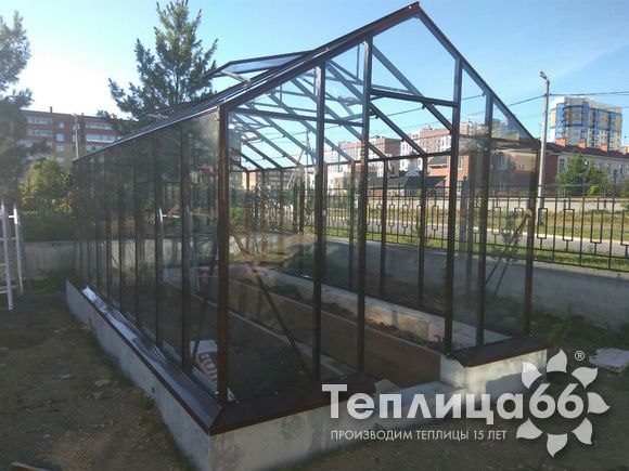 Теплица botanik standard под стекло, ширина 2,8 м