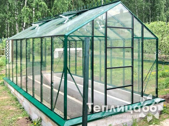 Теплица botanik standard под стекло, ширина 2,8 м
