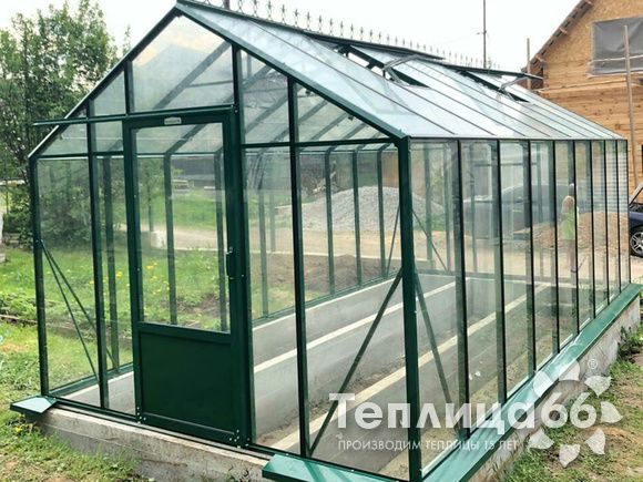 Теплица botanik standard под стекло, ширина 2,8 м