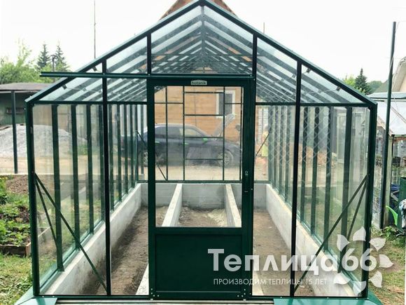 Теплица botanik standard под стекло, ширина 2,8 м