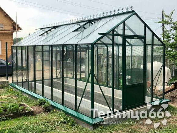 Теплица botanik standard под стекло, ширина 2,8 м