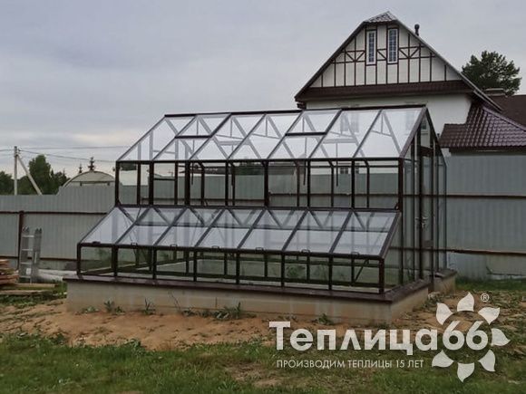 Теплица botanik standard под стекло, ширина 2,8 м