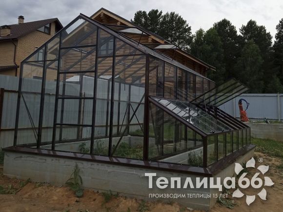 Теплица botanik standard под стекло, ширина 2,8 м