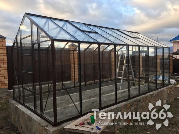 Теплица botanik standard под стекло, ширина 2,8 м