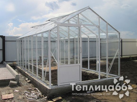 Теплица botanik standard под стекло, ширина 2,8 м
