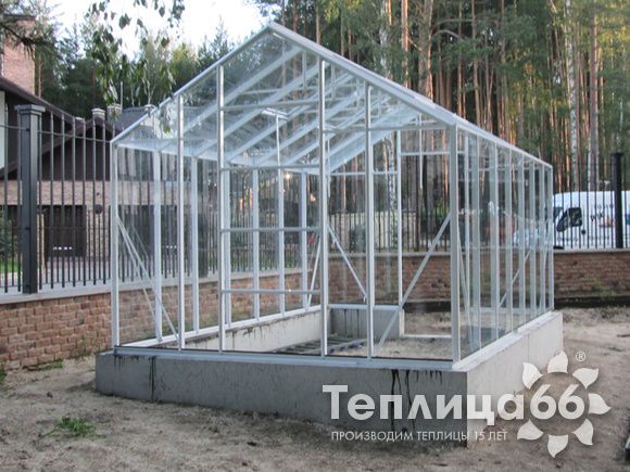 Теплица botanik standard под стекло, ширина 2,8 м