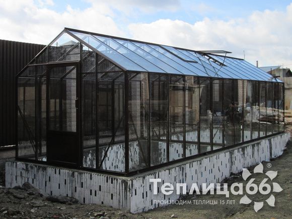 Теплица botanik standard под стекло, ширина 2,8 м
