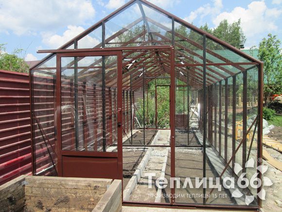 Теплица botanik standard под стекло, ширина 2,8 м