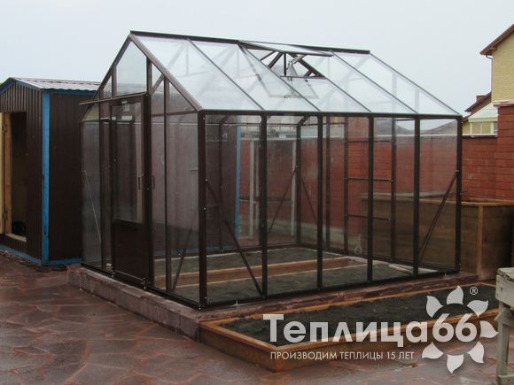 Теплица botanik standard под стекло, ширина 2,8 м