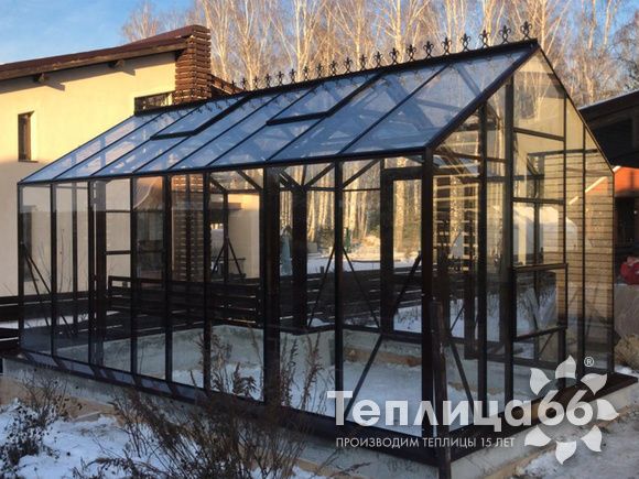 Теплица botanik T с мини-тамбуром под стекло (14 м²)