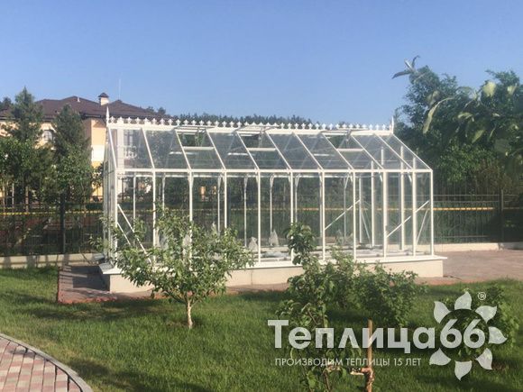 Теплица botanik standard под стекло, ширина 2,8 м