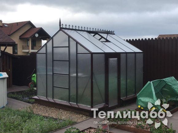 Теплица botanik standard под стекло, ширина 2,8 м