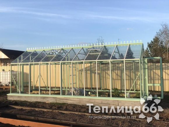 Теплица botanik standard под стекло, ширина 2,8 м