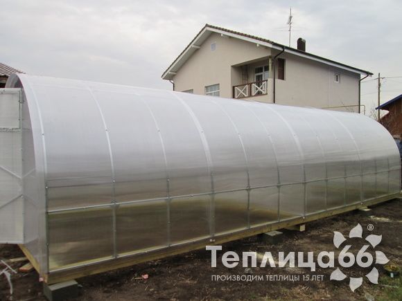 Теплица из поликарбоната Рада 3М 3х8 м с перегородкой,  (разборная, в коробке, усиленная)