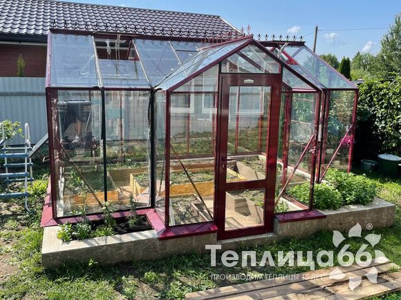 Теплица botanik T с мини-тамбуром под стекло