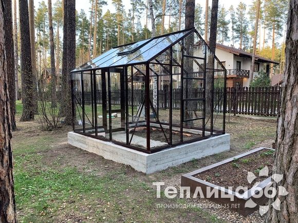 Теплица botanik standard под стекло, ширина 2,8 м