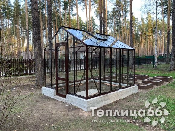 Теплица botanik standard под стекло, ширина 2,8 м