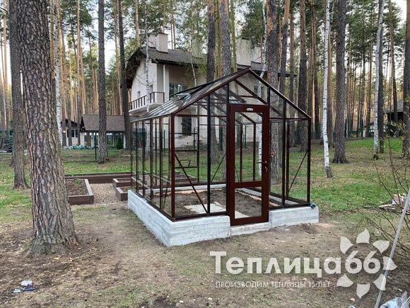 Теплица botanik standard под стекло, ширина 2,8 м