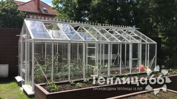 Теплица botanik standard под стекло, ширина 2,8 м