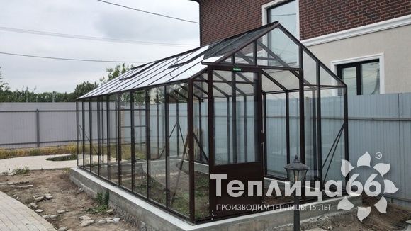 Теплица botanik standard под стекло, ширина 2,8 м