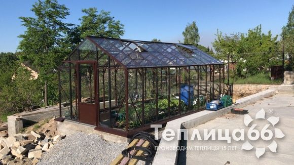 Теплица botanik standard под стекло, ширина 2,8 м