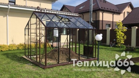 Теплица botanik standard под стекло, ширина 2,8 м