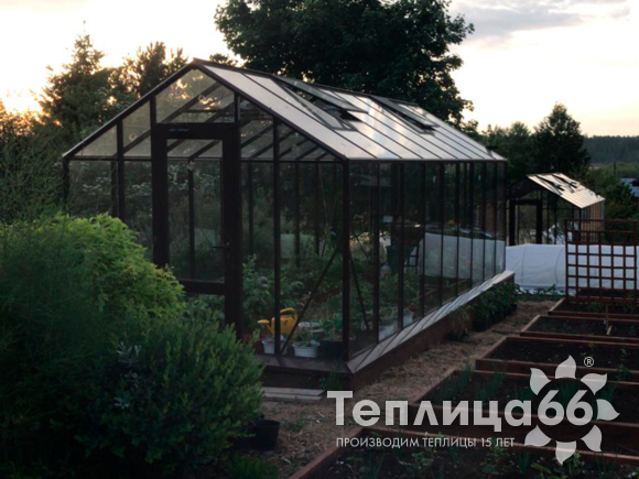 Теплица botanik standard под стекло, ширина 2,8 м