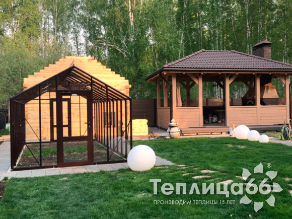 Теплица botanik standard под стекло, ширина 2,8 м