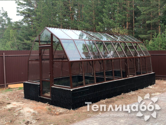 Теплица Рада Исеть под стекло, ширина 3 метра (Калькулятор)