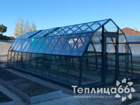 Теплица Рада Енисей под стекло, ширина 4 метра