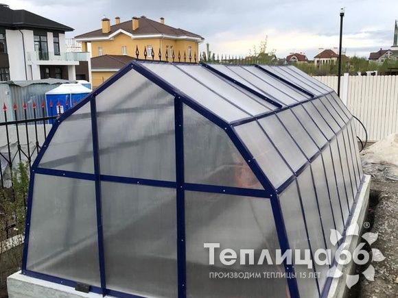 Теплица Рада Байкал из поликарбоната, ширина 3 метра