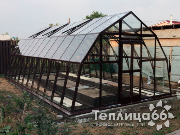 Теплица Рада Дунай под стекло, ширина 3,5 метра